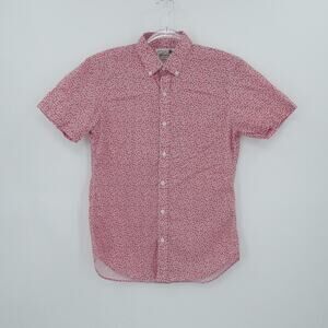 Bonobos Shirt Mens Small‎ Red White Floral Slim Fit Button Down Casual Summer